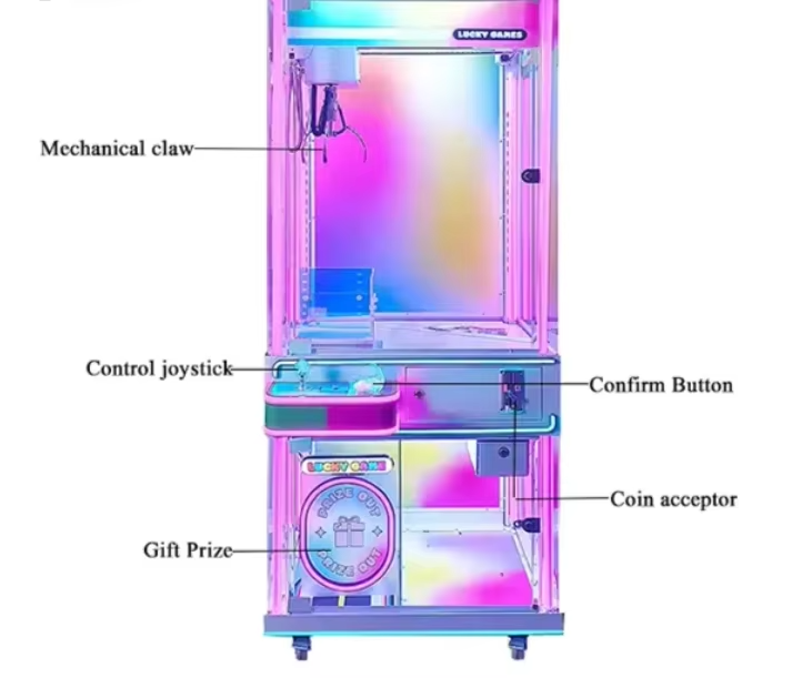 Japanese Arcade Vending Machine - Factory-Powered Toy Crane Machine Coin-Operated Arcade