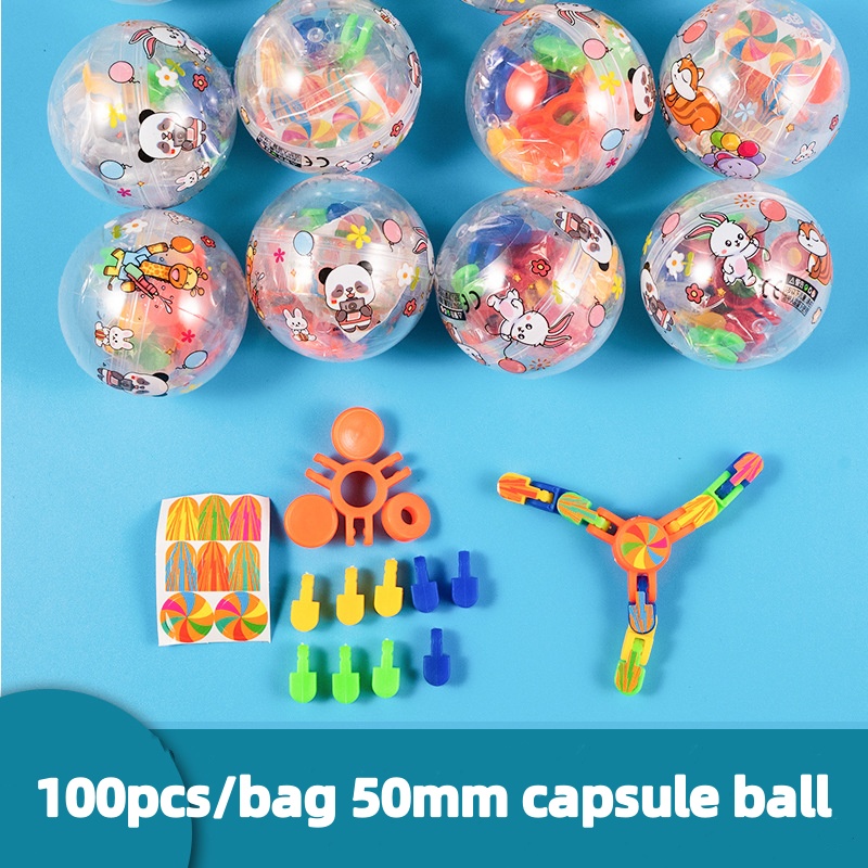Prize Capsule Toy Machine - 100pcs/bag 50mm capsule ball mixed style