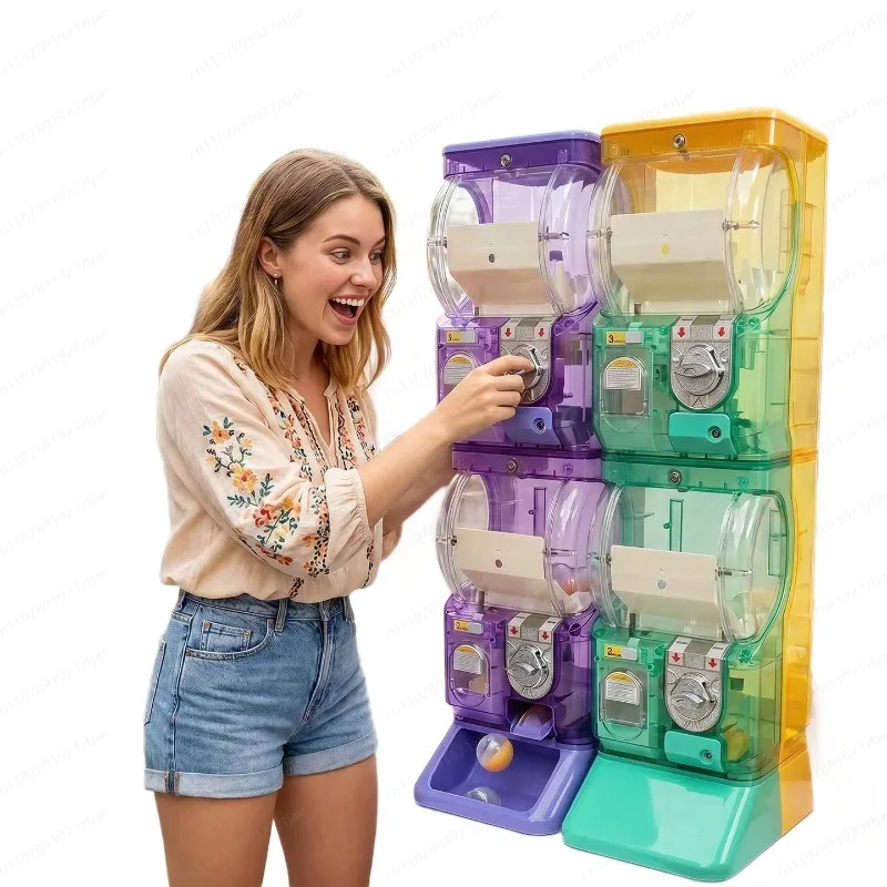 Arcade And Vending - Transparent White Two Tier Gashapon Machine,