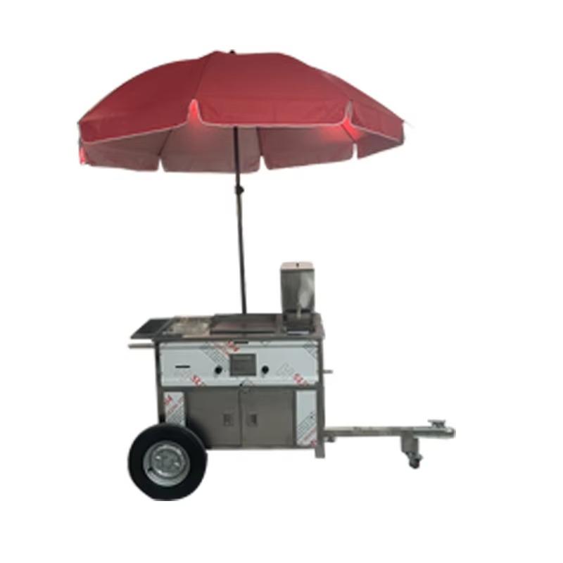Compact Mobile Snack Food Cart - Hot Dog Vending Cart ulasan dan harga
