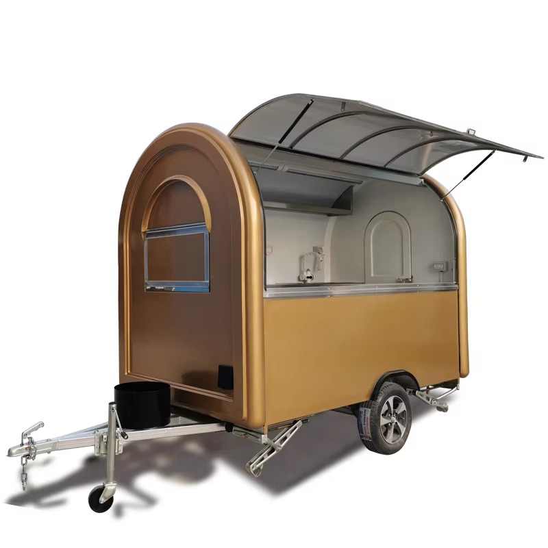 Mobile Food Trucks Coffee Food - Hot Dog Vending Cart ulasan dan harga