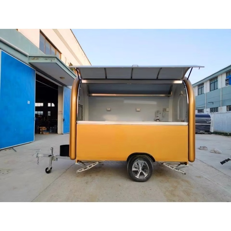 Mobile Food Trucks Coffee Food - Hot Dog Vending Cart ulasan dan harga