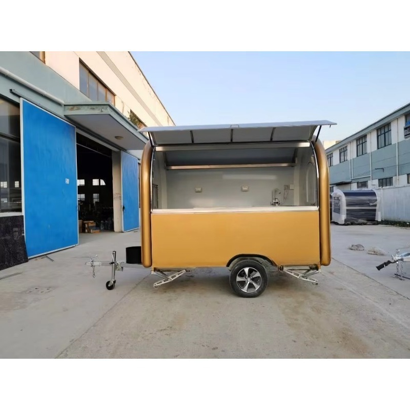 Mobile Food Trucks Coffee Food - Hot Dog Vending Cart ulasan dan harga