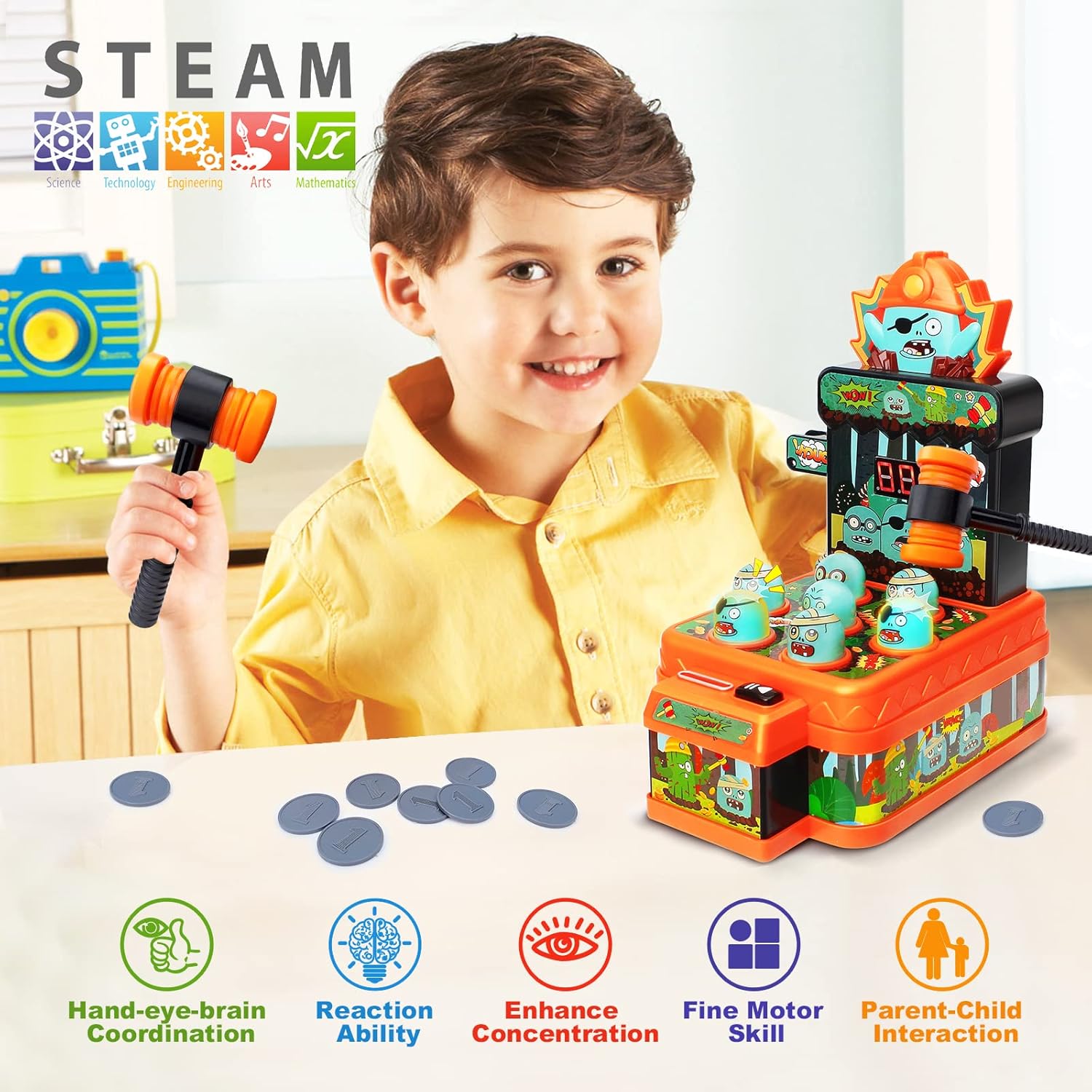 Zombies Whack Game Toys for Ki - Whack A Mole Arcade ulasan dan harga
