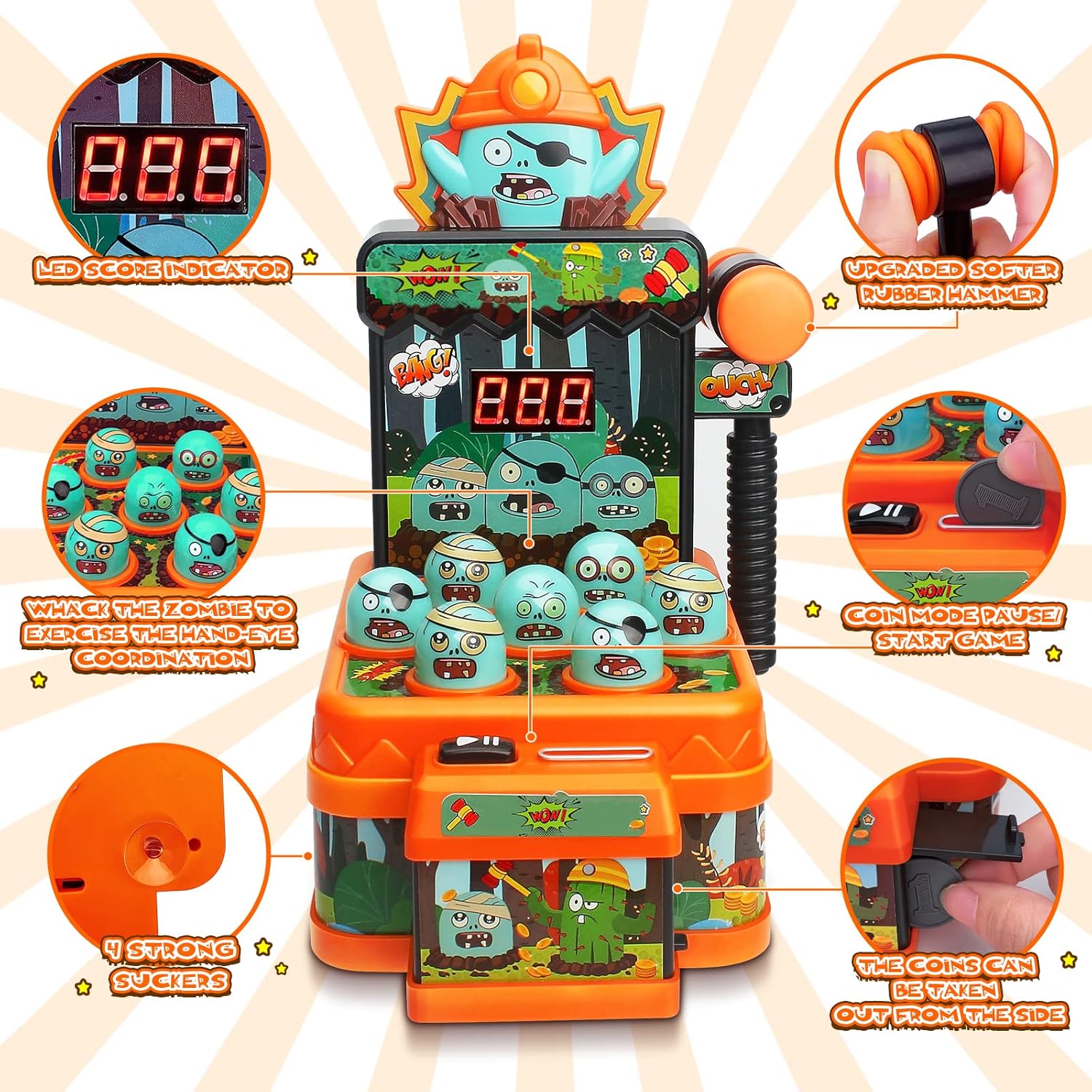 Zombies Whack Game Toys for Ki - Whack A Mole Arcade ulasan dan harga