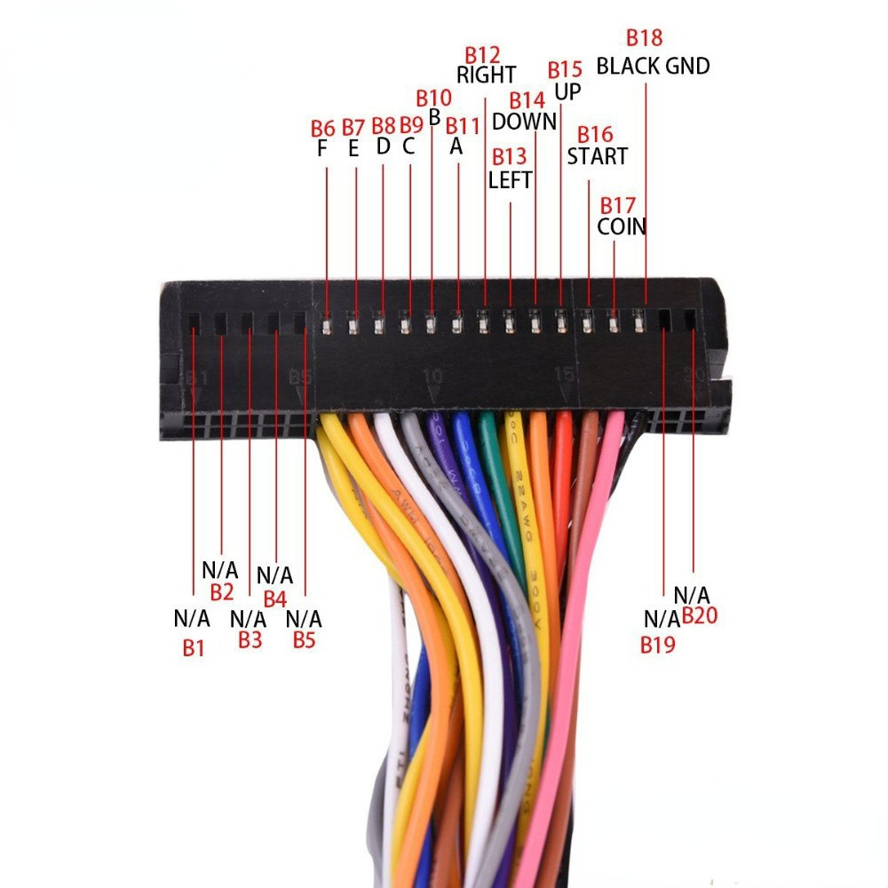 Arcade 40 Pin Cabinet Wire Har - Arcade Button Pcb ulasan dan harga