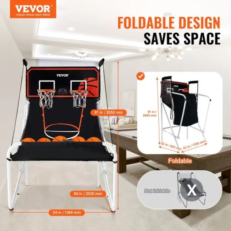 【Hot Item】Foldable Basketball  - Arcade Games & Vending Llc Photos ulasan dan harga