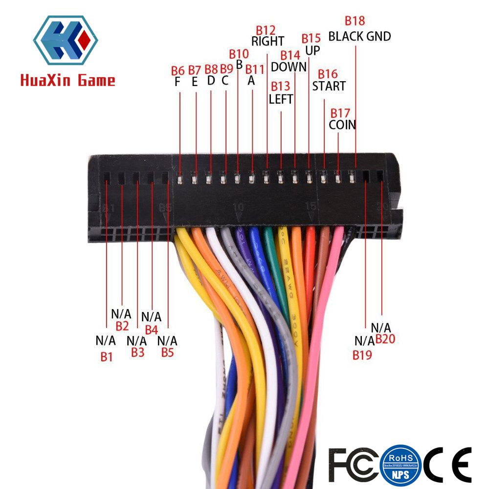Arcade 40 Pin Cabinet Wire Har - Arcade Button Pcb ulasan dan harga