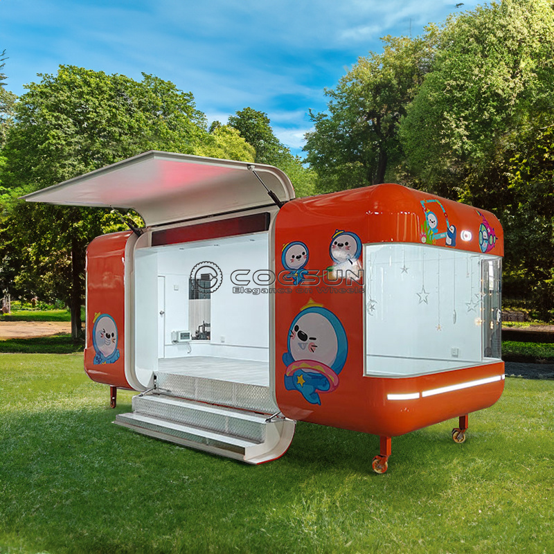 Street Mobile Food Trailer Piz - Hot Dog Vending Cart ulasan dan harga