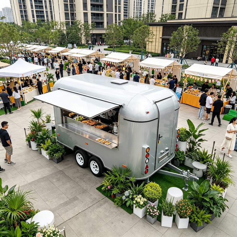 Customized Food Truck Mobile w - Hot Dog Vending Cart ulasan dan harga