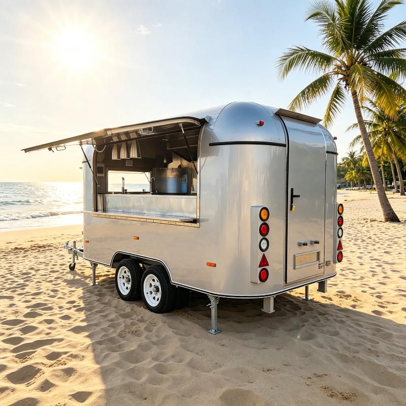 Customized Food Truck Mobile w - Hot Dog Vending Cart ulasan dan harga
