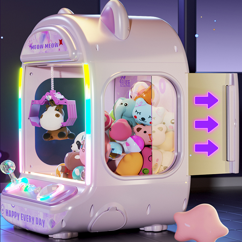 DIY Purple Automatic Doll Mach - Claw Crane Machine ulasan dan harga