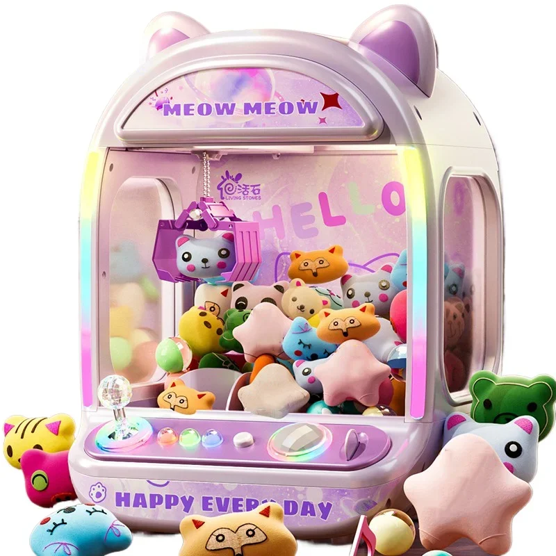 DIY Purple Automatic Doll Mach - Claw Crane Machine ulasan dan harga