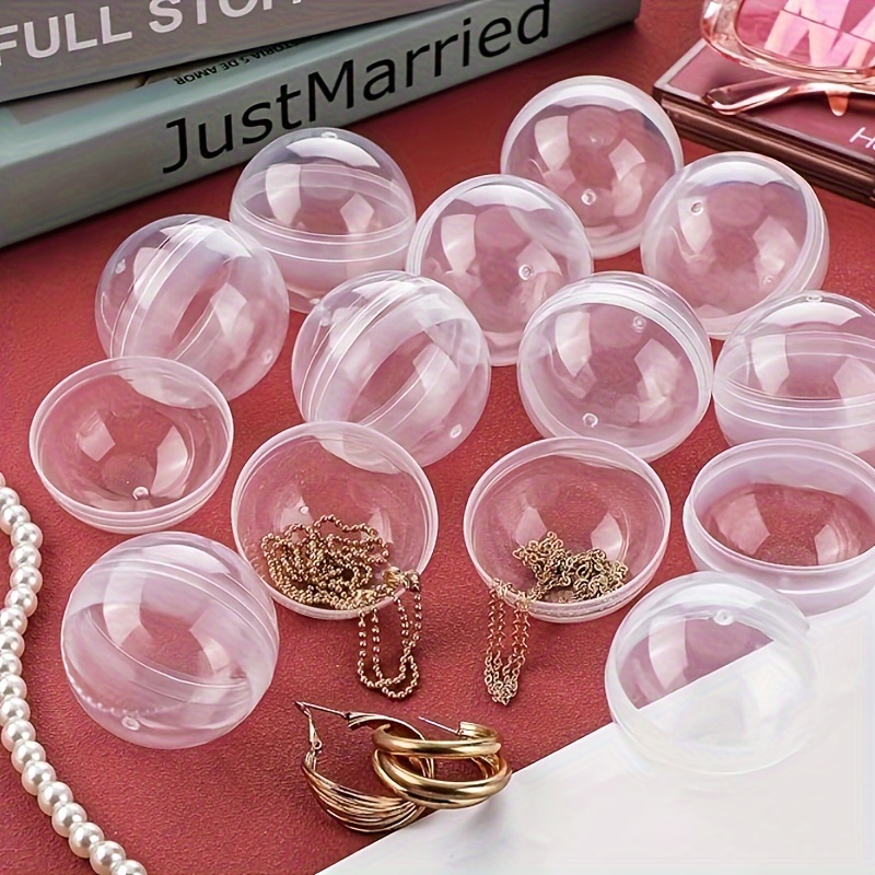 100pcs Clear Plastic Round Cap - Prize Capsule Toy Machine ulasan dan harga