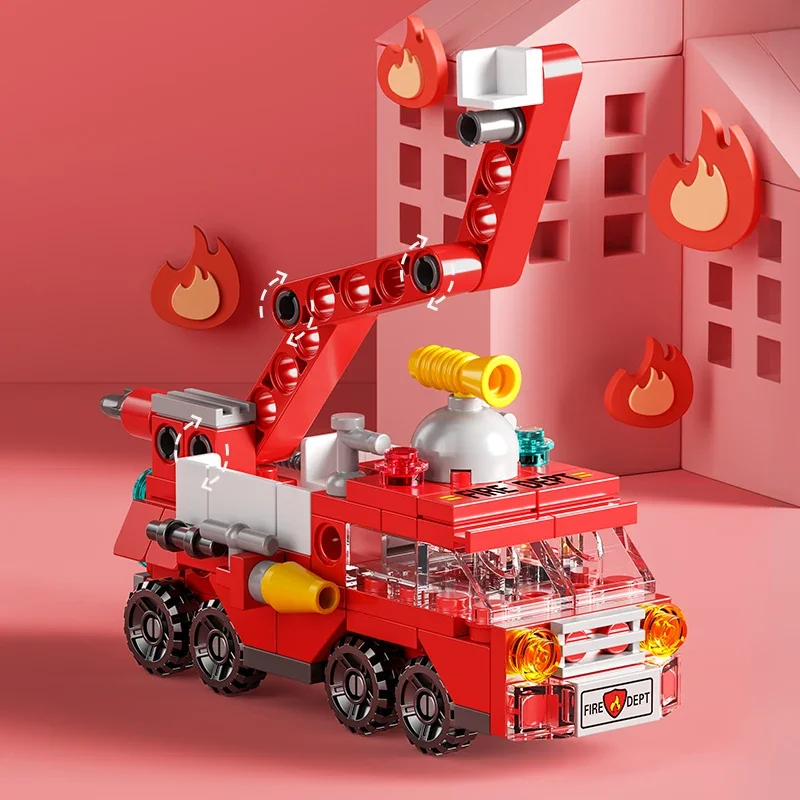 City Fire Car Building Blocks  - Claw Crane Machine ulasan dan harga